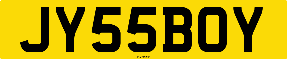 JY 55 BOY Number Plate
