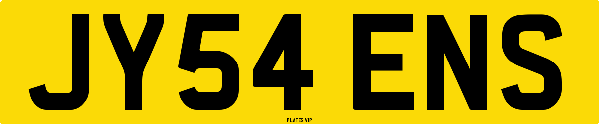 JY54 ENS Number Plate