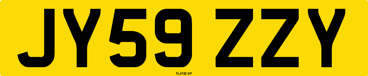 JY59 ZZY Number Plate