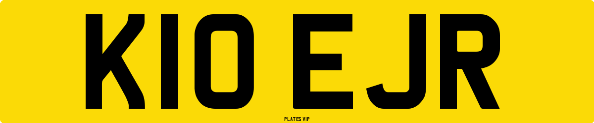 K10 EJR Number Plate