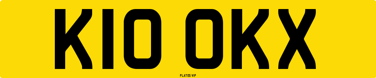 K10 OKX Number Plate