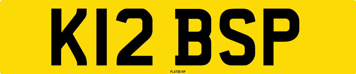 K12 BSP Number Plate