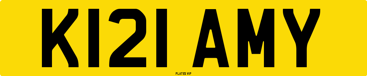 K121 AMY Number Plate