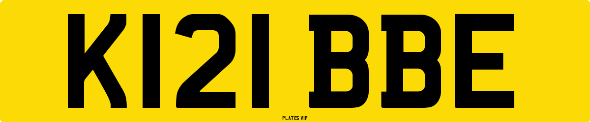 K121 BBE Number Plate