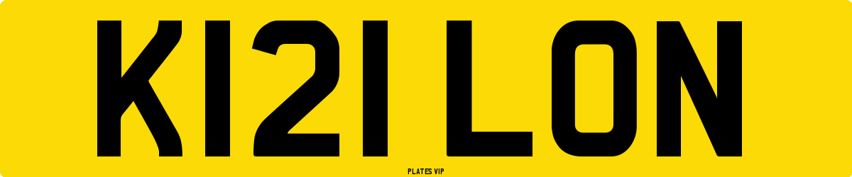 K121 LON Number Plate