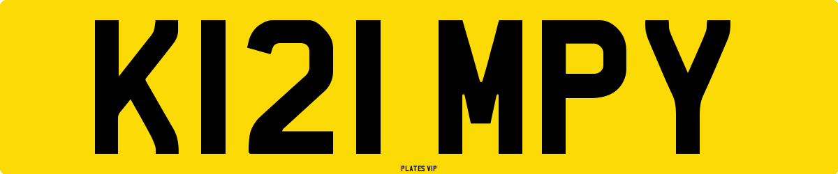 K121 MPY Number Plate