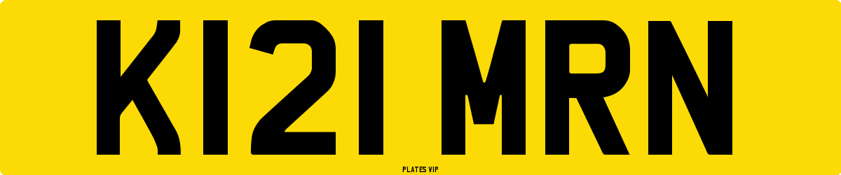 K121 MRN Number Plate