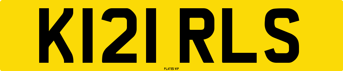K121 RLS Number Plate