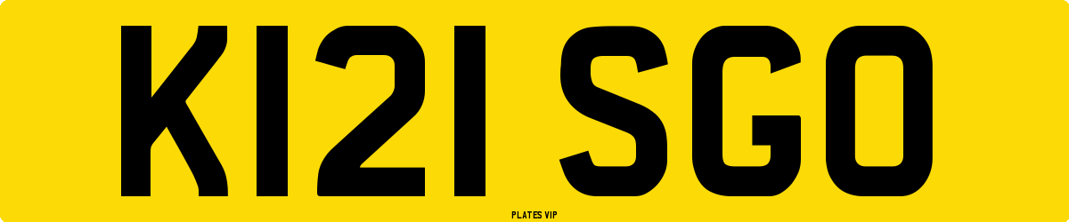K121 SGO Number Plate