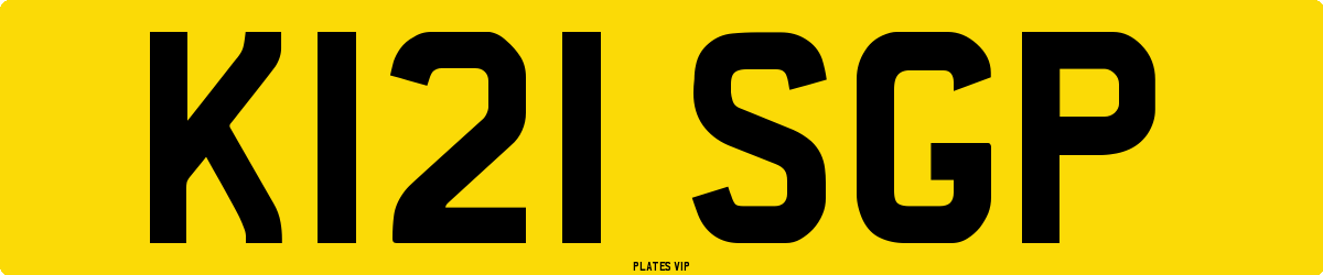 K121 SGP Number Plate