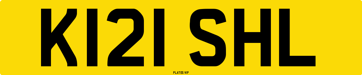 K121 SHL Number Plate