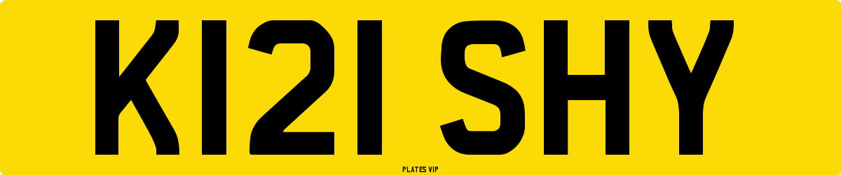 K121 SHY Number Plate