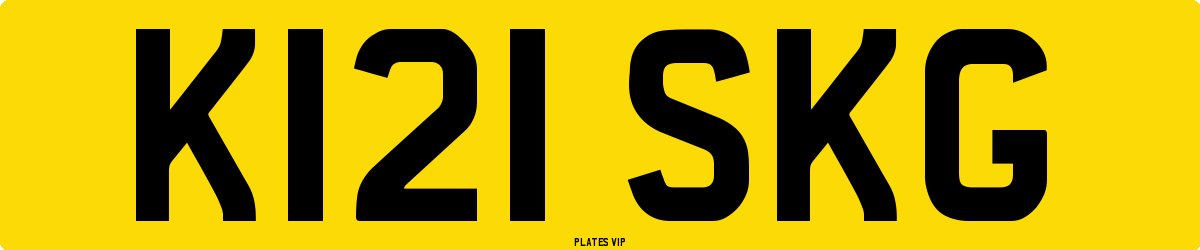 K121 SKG Number Plate