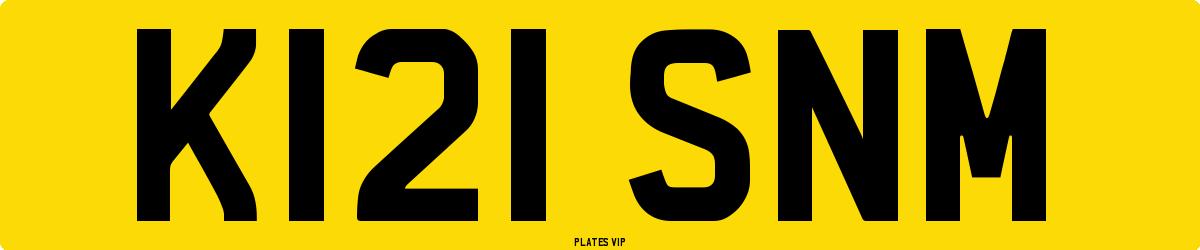 K121 SNM Number Plate