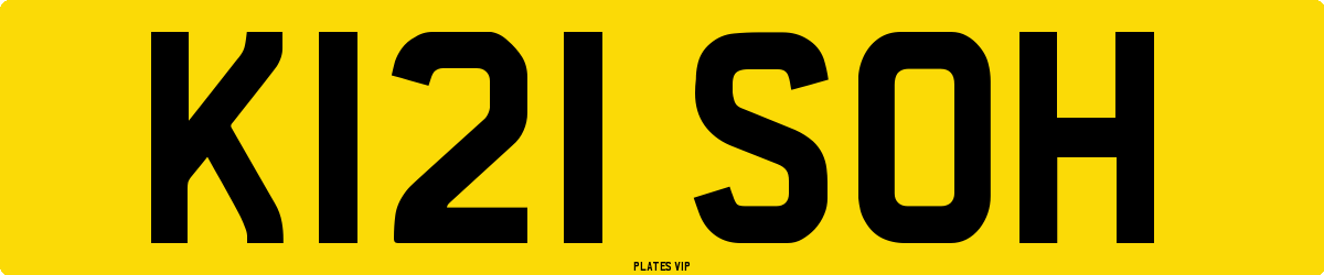K121 SOH Number Plate