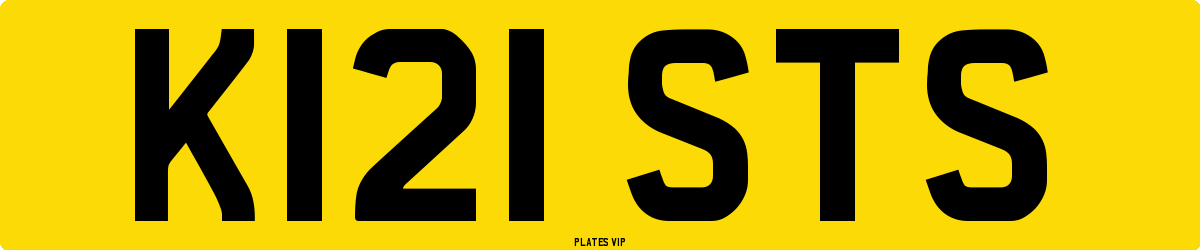 K121 STS Number Plate