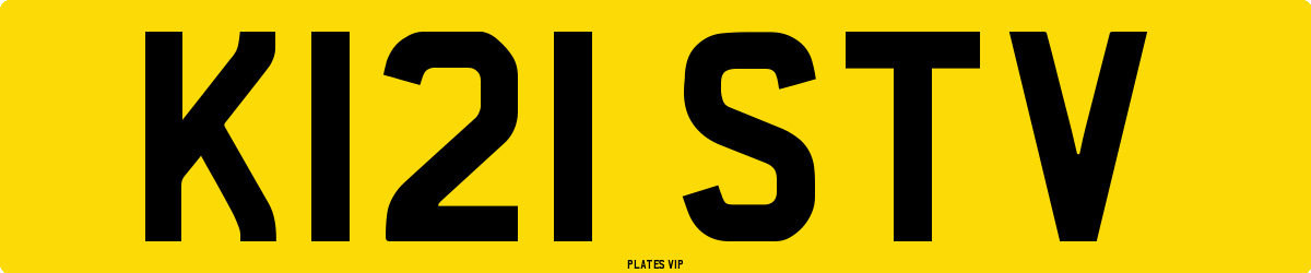 K121 STV Number Plate