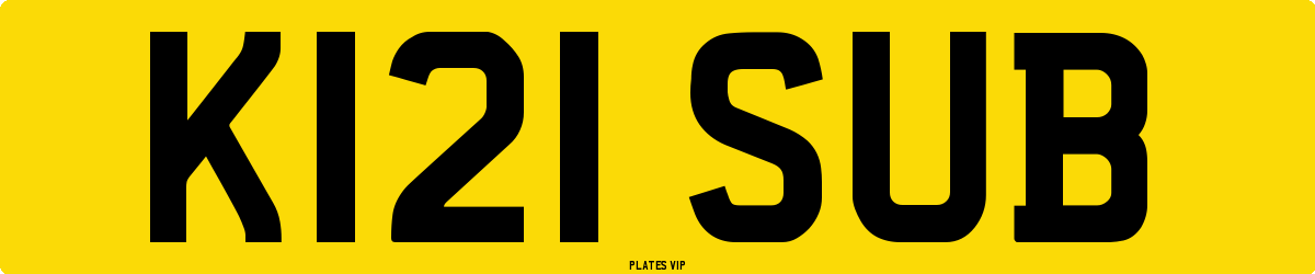 K121 SUB Number Plate