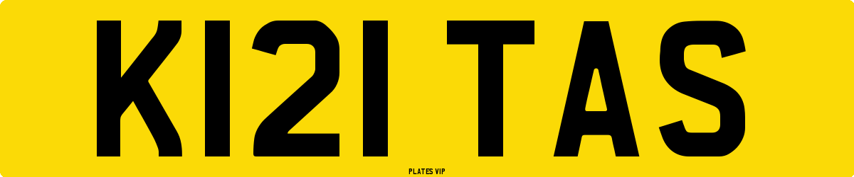 K121 TAS Number Plate