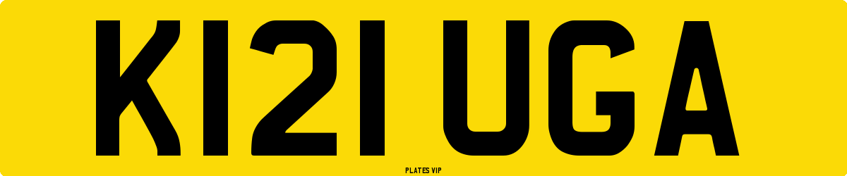 K121 UGA Number Plate