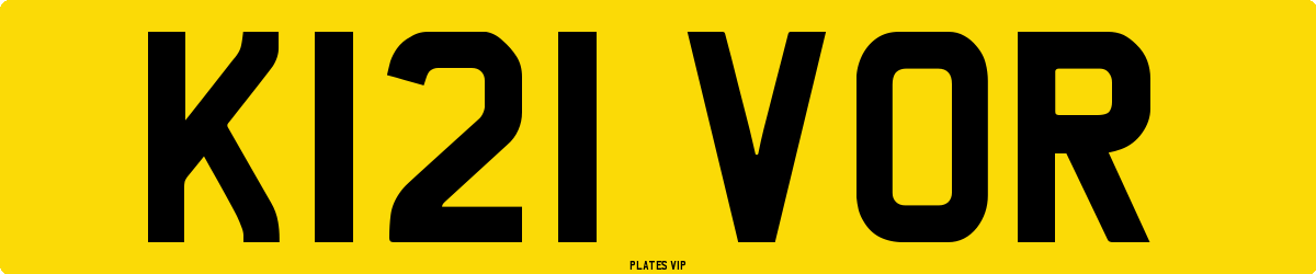K121 VOR Number Plate