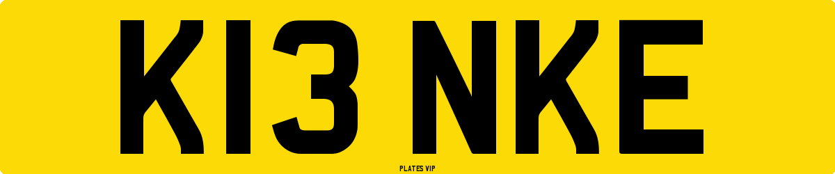 K13 NKE Number Plate