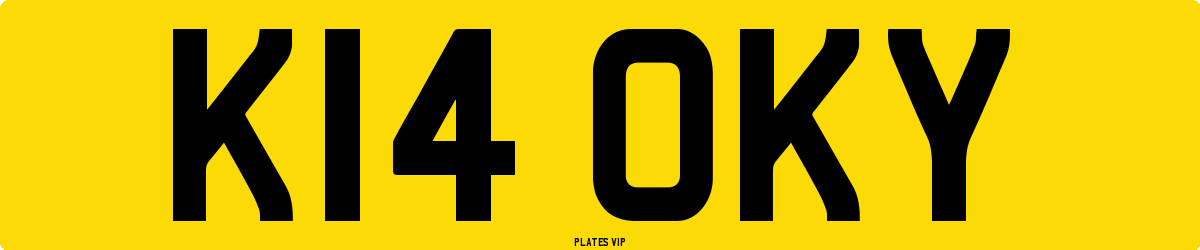 K14 OKY Number Plate