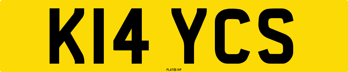 K14 YCS Number Plate