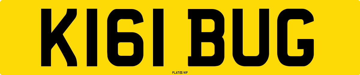 K161 BUG Number Plate