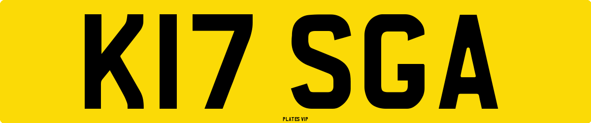 K17 SGA Number Plate