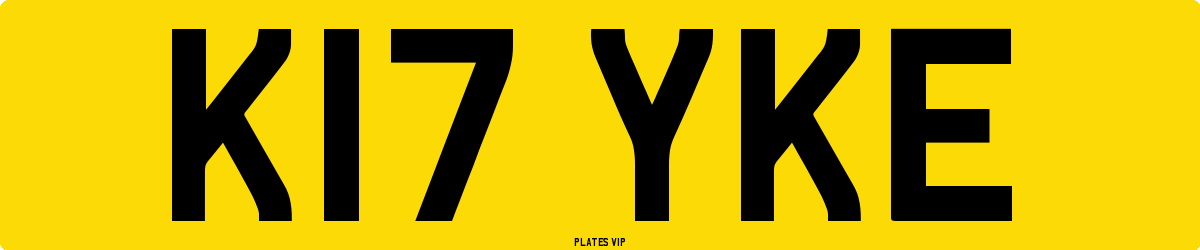 K17 YKE Number Plate