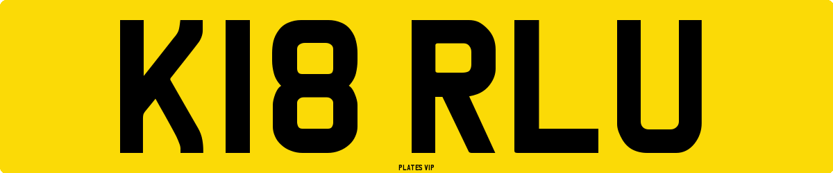 K18 RLU Number Plate