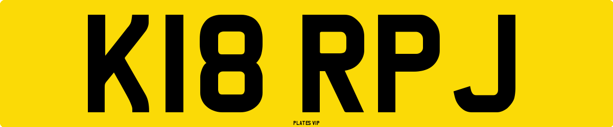 K18 RPJ Number Plate