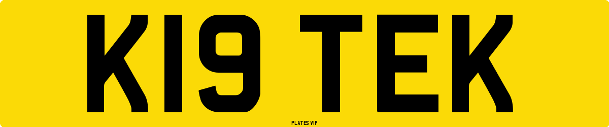 K19 TEK Number Plate