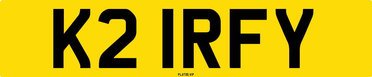 K2 1RFY Number Plate