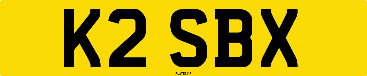 K2 SBX Number Plate