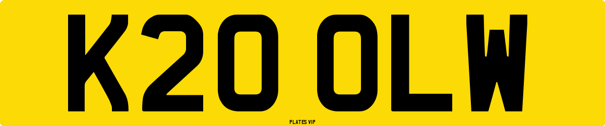 K20 0LW Number Plate