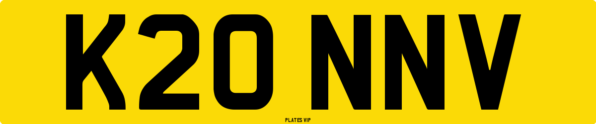 K20 NNV Number Plate