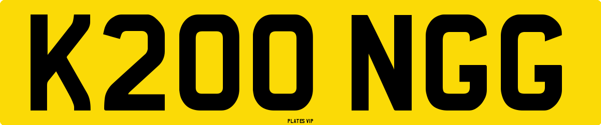K200 NGG Number Plate
