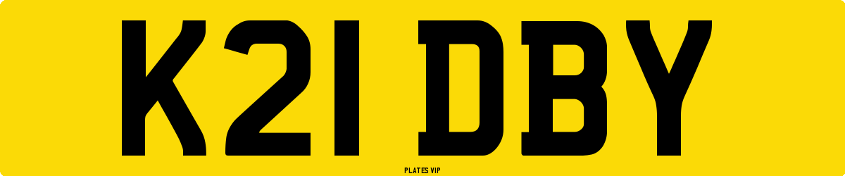 K21 DBY Number Plate
