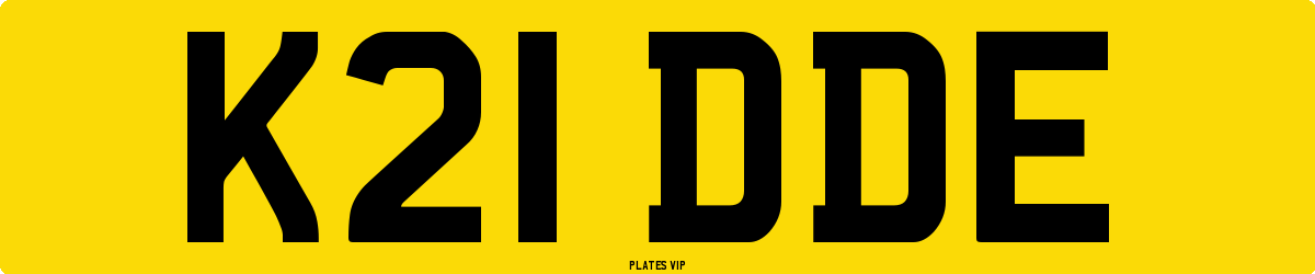 K21 DDE Number Plate