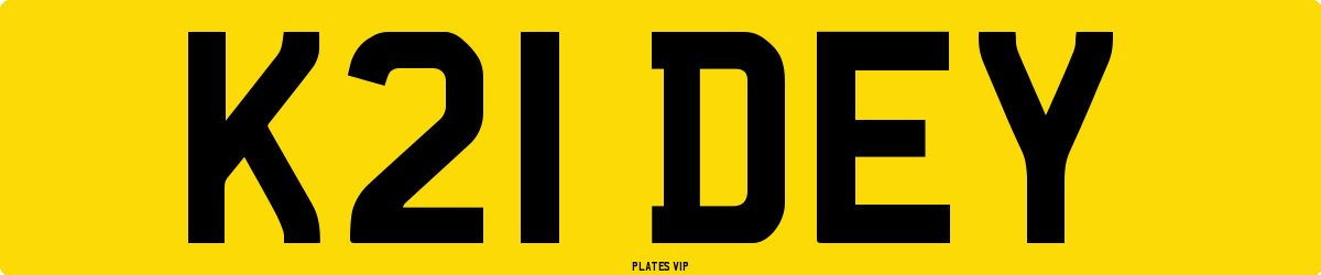 K21 DEY Number Plate