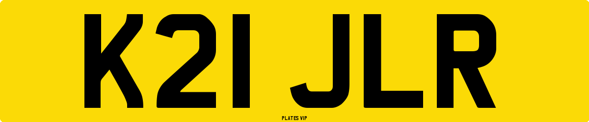 K21 JLR Number Plate