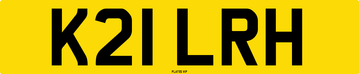 K21 LRH Number Plate