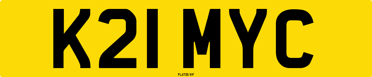 K21 MYC Number Plate