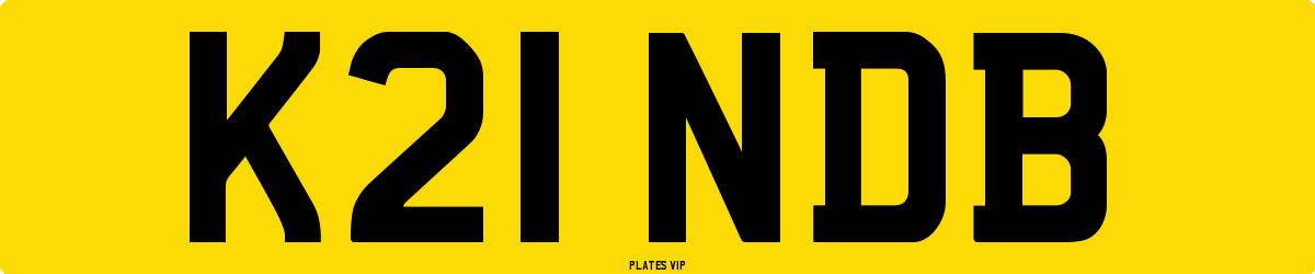K21 NDB Number Plate