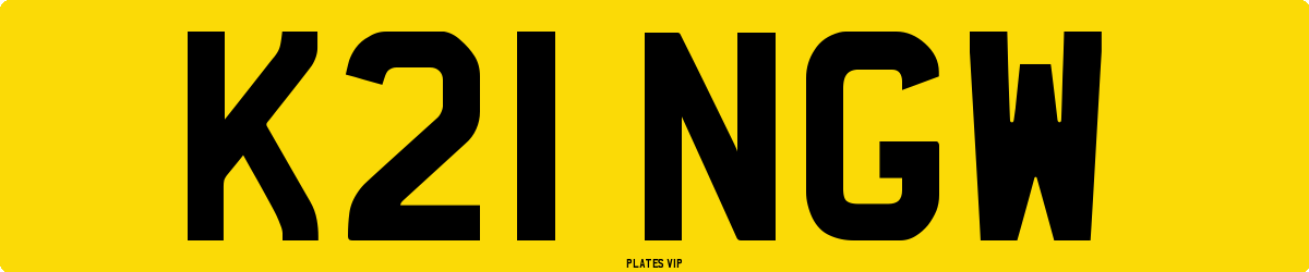 K21 NGW Number Plate