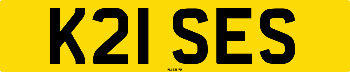 K21 SES Number Plate
