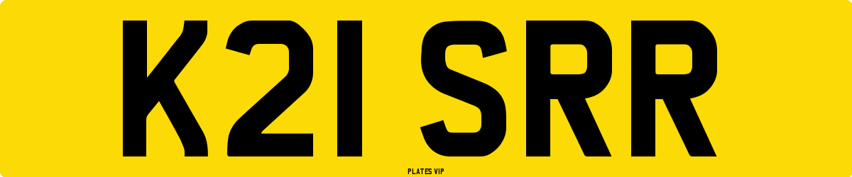 K21 SRR Number Plate