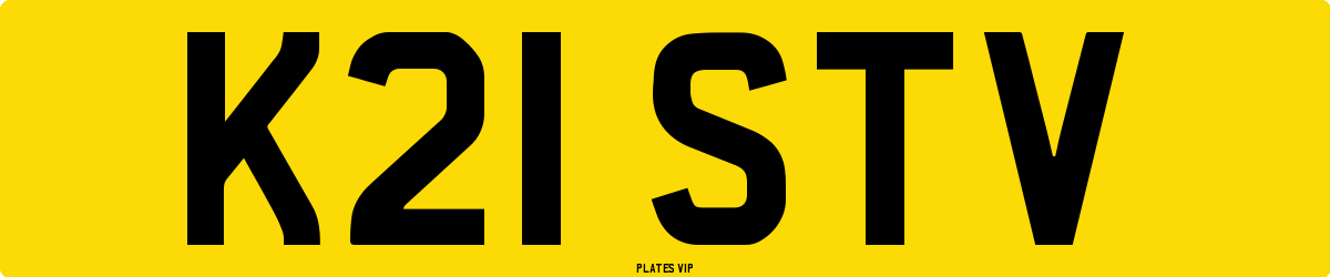 K21 STV Number Plate